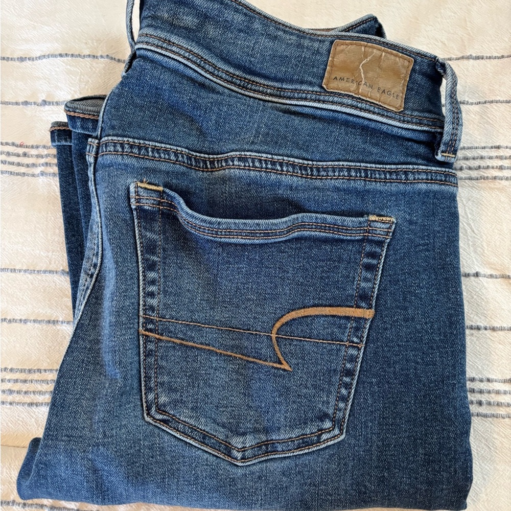 American Eagle Outfitters Dark Blue Boot Cut Jeans - Picture 4 of 7